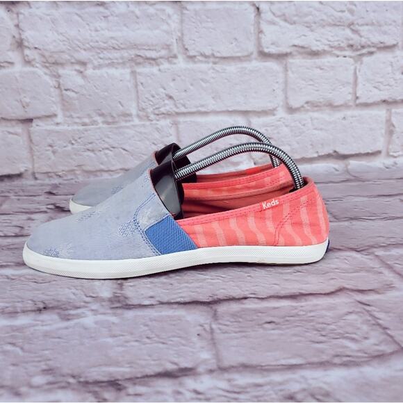 Keds women's slip on shoes pineapple blue pink size 9 - Picture 2 of 15